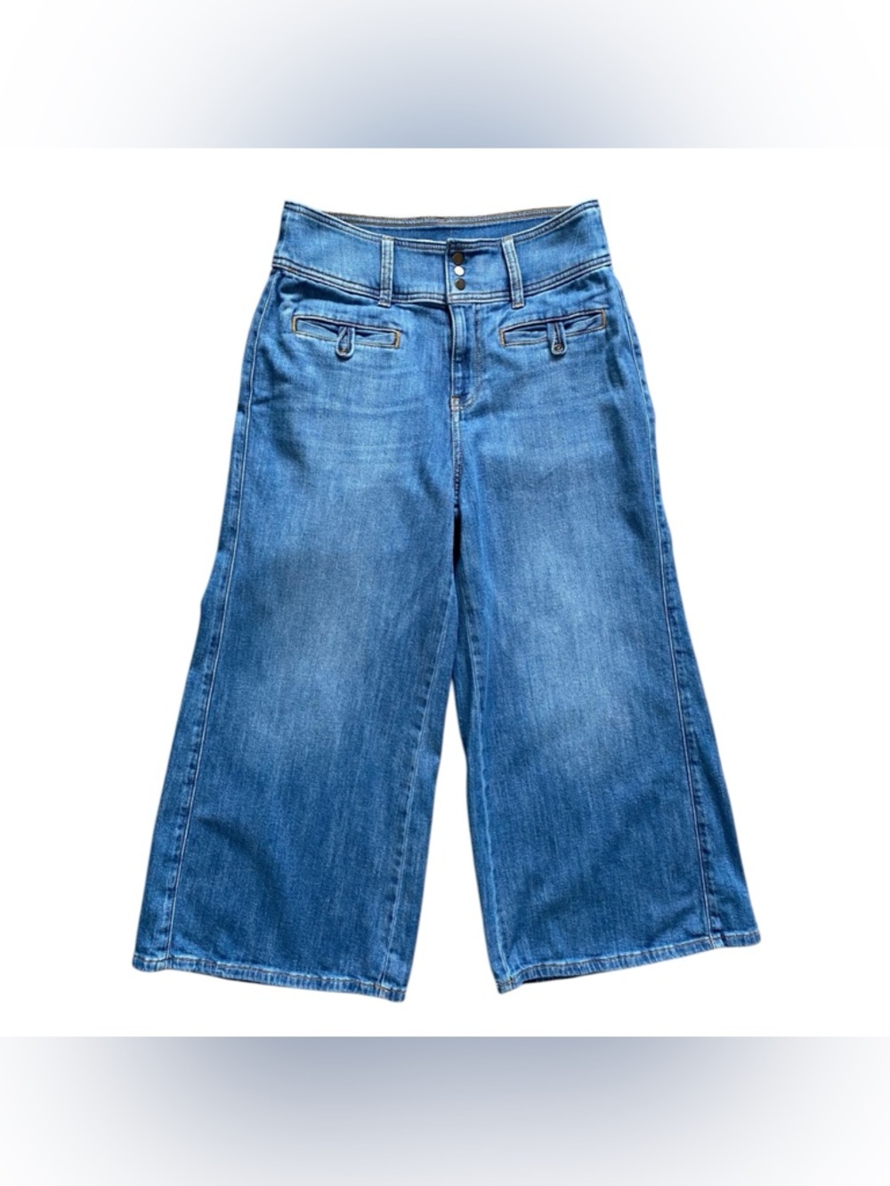 Anthropologie Pilcro Wide Leg Crop Jeans 29 Women High Rise Denim Pants